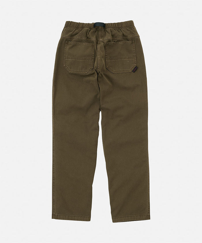 Back view of bark pigment colored Gramicci Women's Brooks Pants on a light-tone background.