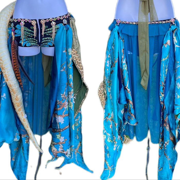 Y2K Pop Star Snake Charmer Dance Rave Bra Set Cosplay Costume