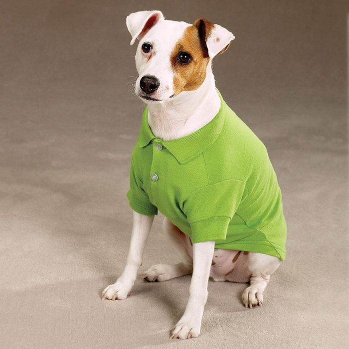 Zack & Zoey - Polo de algodón para Perros, Polo para Perro, Verde perico, X-Large