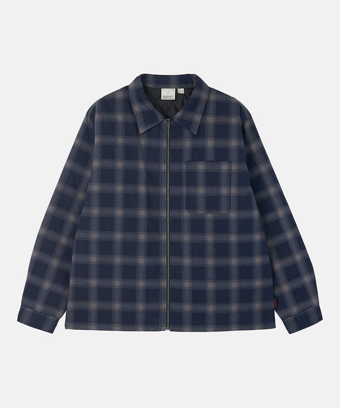Zip-Up Insulated Flannel Shirt