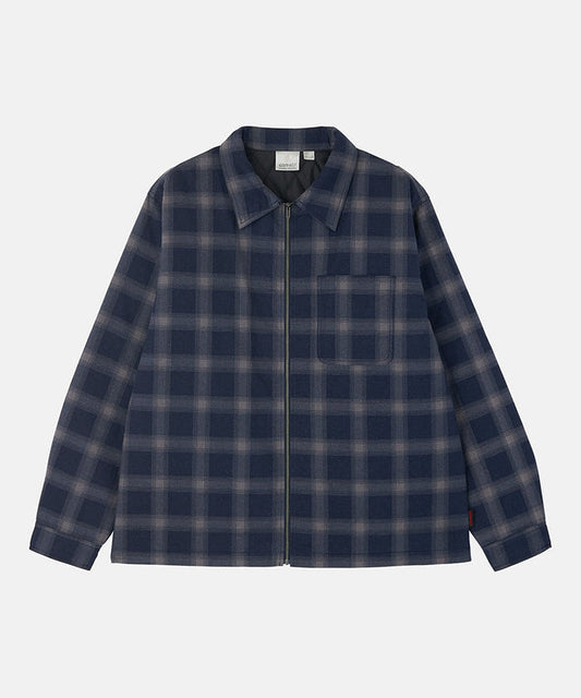 Zip-Up Insulated Flannel Shirt