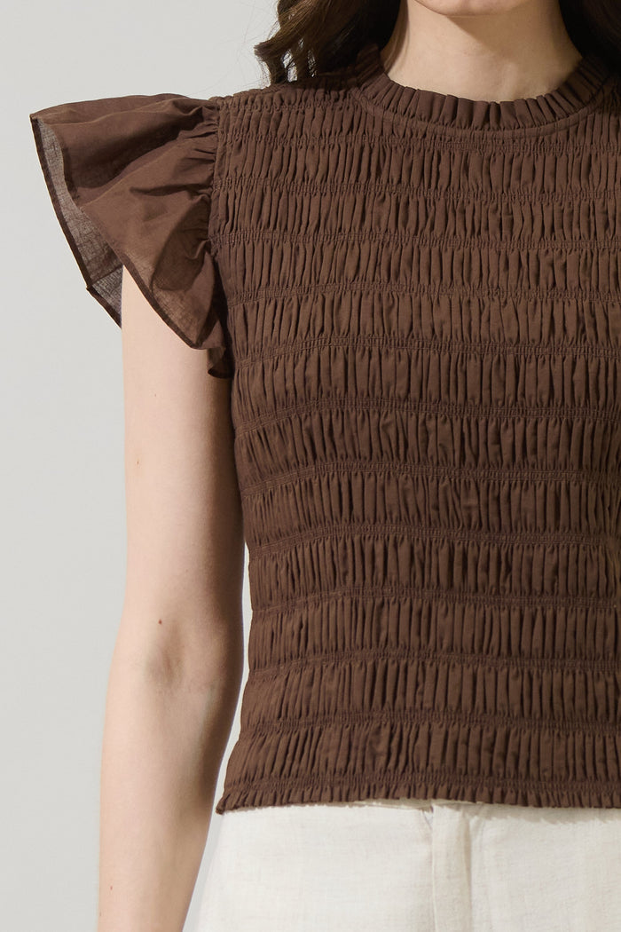 Zulema Smocked Ruffle Top